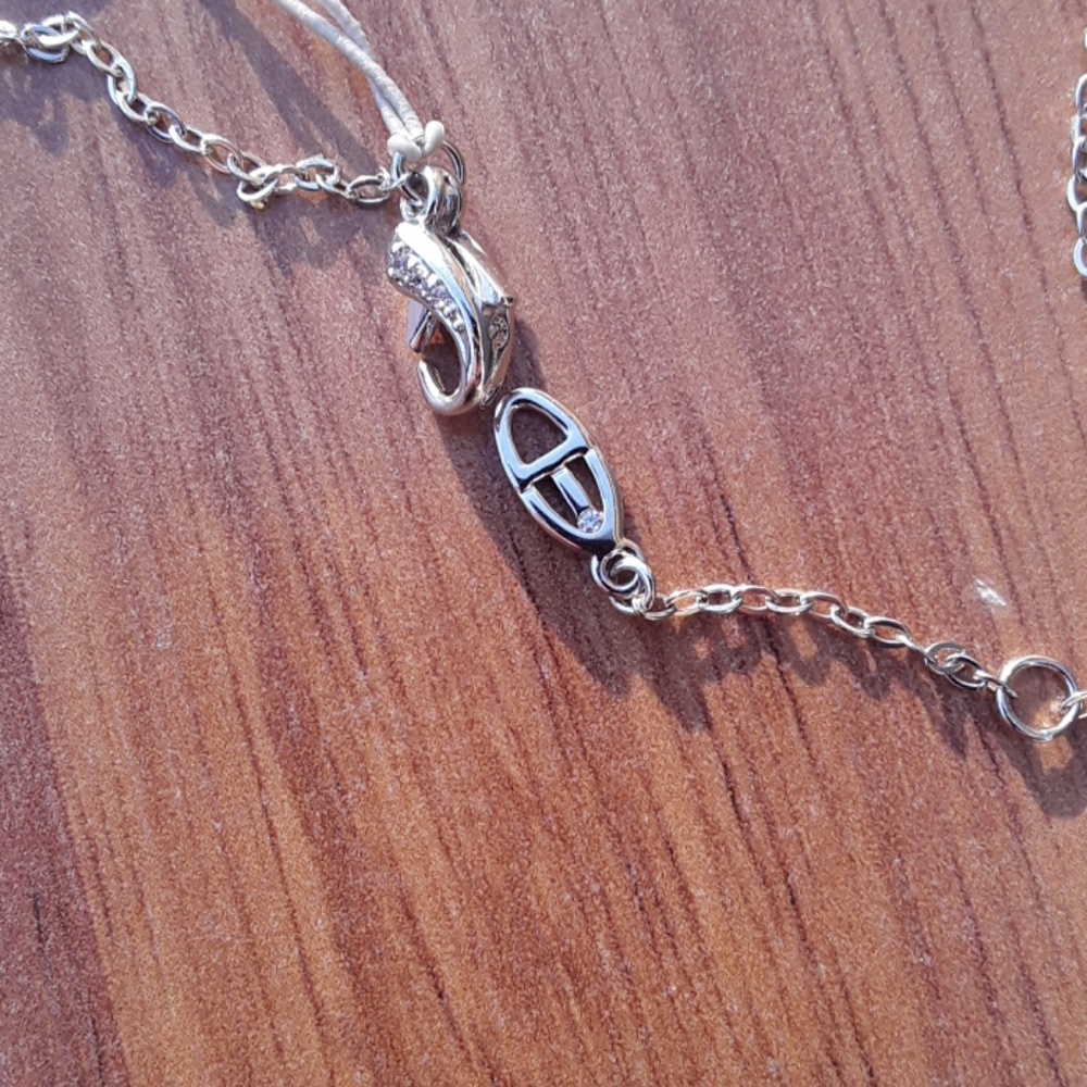 Eliot Danori, Pave Leaf Cubic Zirconia Necklace - Picture 3 of 9